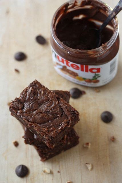 Nutella Brownies With Hazelnuts Recipe Nutella Brownies Nutella
