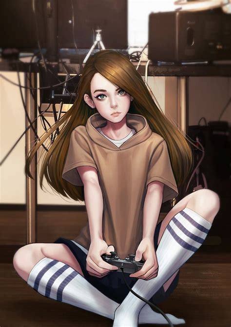 Gamer Girl Digital Art By Jungon Kim 14 Aug 2018