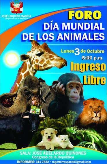 Informativo Animalista Foro En Lima Dia Mundial De Los Animales