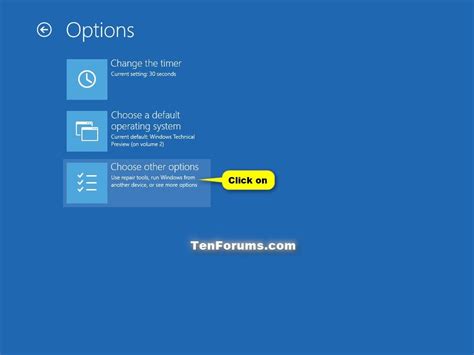 Advanced Startup Options Boot To In Windows 10 Windows 10