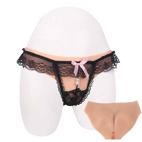 Buy Realistic Sissy Silicone Panties Fake Vagina Underwear Men S Camel