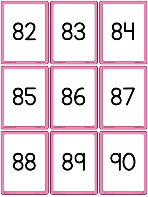 Downloadable Free Printable Number Cards 1 100 Printable Form