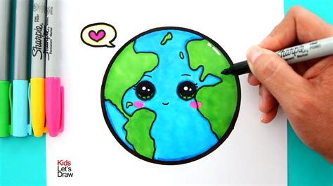 Cómo Dibujar El Planeta Tierra Kawaii Youtube