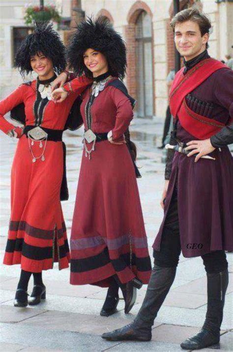 Georgian Dancers Traditional Costumes Georgian Clothing Traditional