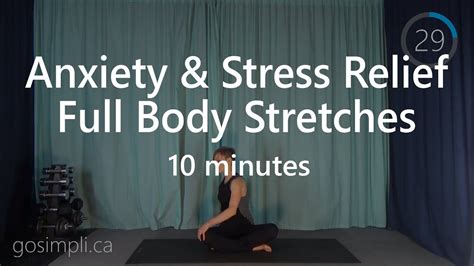 Relaxing Anxiety And Stress Relief Full Body Stretch Workout Mobilityrecovery Day Exercises