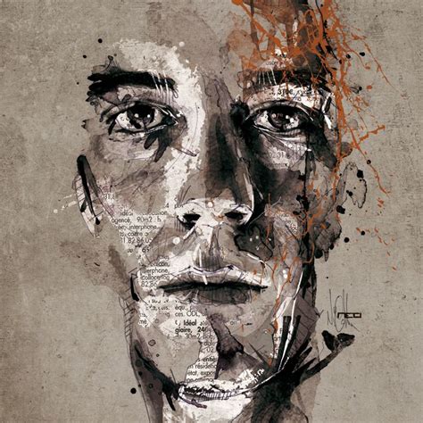 Mixed Media Portraits By Florian Nicolle — Colossal Portrait Art Art