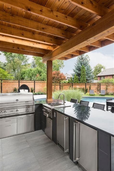 From pools and patios, to outdoor kitchens and fireplaces, lush gardens, landscapes, and more, if you can dream it, we can build it! Beautiful Covered Backyard Kitchens | Outdoor kitchen ...