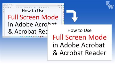 How To Use Full Screen Mode In Adobe Acrobat And Acrobat Reader Pc