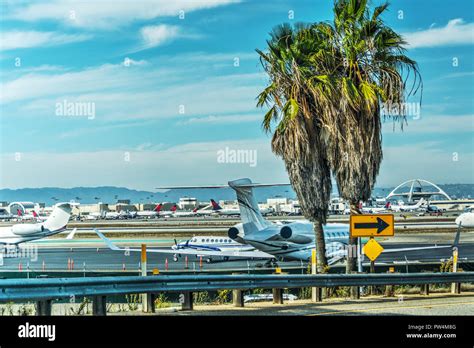 Airplanes In Los Angeles International Airport Apron California Usa