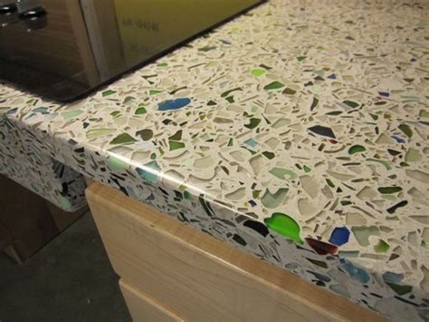 Recycled Glass Countertops Also Done By Us Diy Countertops Kitchen Countertops Concrete