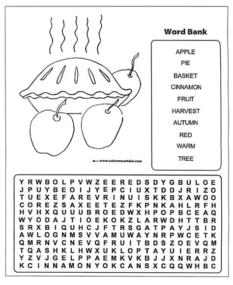 Word search is the ultimate word puzzle game, and it is totally awesome!! apple word search | Apple Pie Word Search | Word search ...