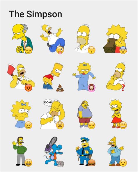 The Simpson Telegram Sticker Set Stickers