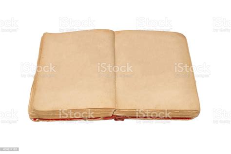 Open Old Book Isolated Vintage Book With Blank Yellow Stained Pages