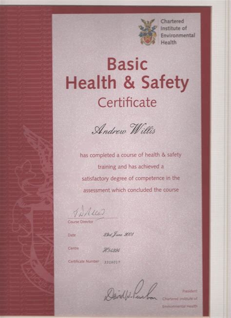 Clean 143 Cieh Health And Safety Certificate