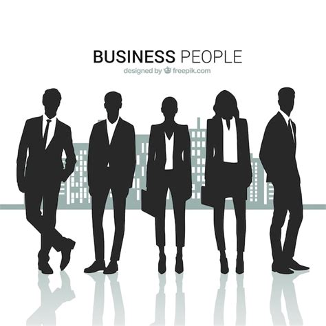 Business People Silhouettes Pack Vector Free Download