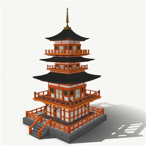 Free Japanese Temple 3d Model Turbosquid 1375828