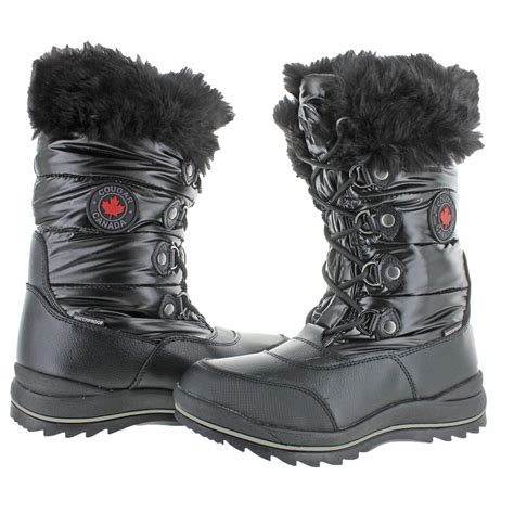 cougar canada cranbrook women s waterproof nylon snow boots ebay