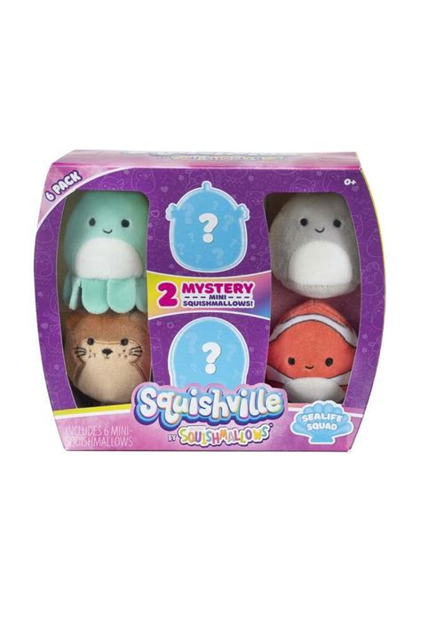 Squishville Mini 6 Pack Squishmallow Cheeky Monkey Toys