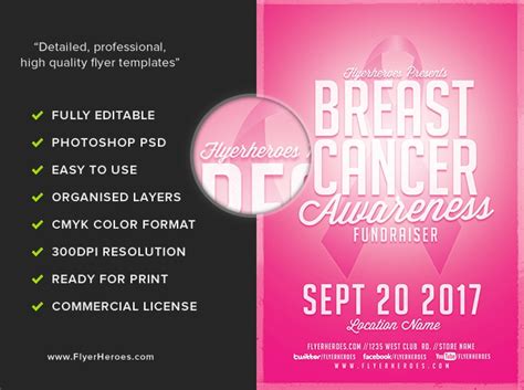 Cancer Awareness Fundraiser Flyer Template Flyerheroes