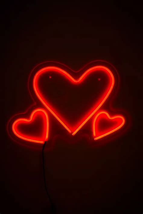 Neon Hearts Light Urban Outfitters