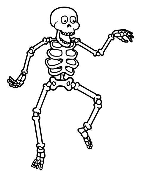 Haloween Skeleton Coloring Pages