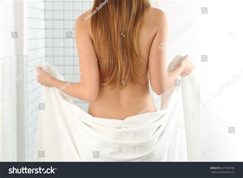 Back View Woman Body Entering Shower Stock Photo Shutterstock