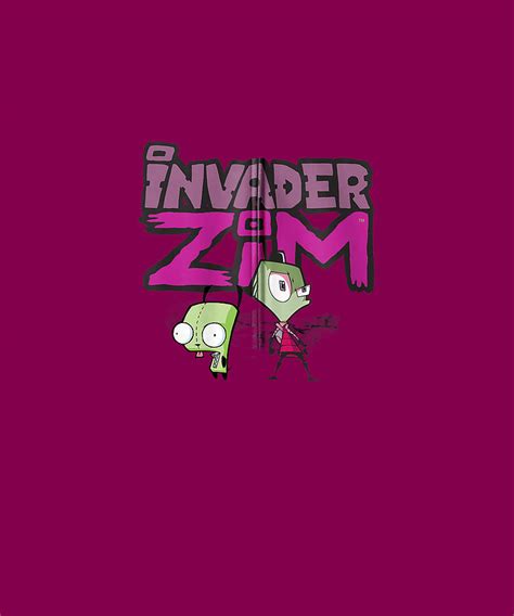 Invader Zim Gir And Zim Watercolor Poster Zip Hoodie Drawing By Ngo Ngoc Fine Art America