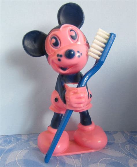 Vintage Plastic Mickey Mouse Toothbrush Holder Mickey Mouse Mickey
