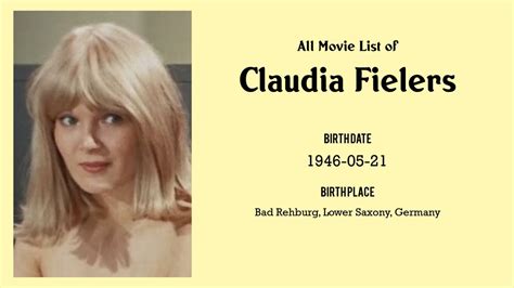 Claudia Fielers Movies List Claudia Fielers Filmography Of Claudia Fielers Youtube