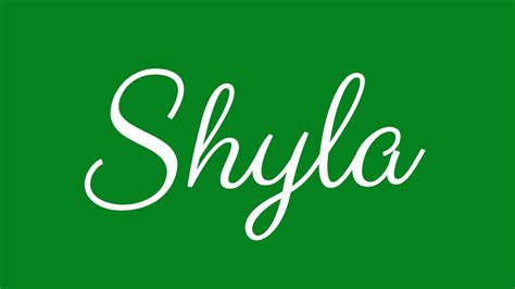 Learn How To Sign The Name Shyla Stylishly In Cursive Writing Youtube