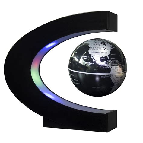 Senders Floating Globe With Led Lights C Shape Magnetic