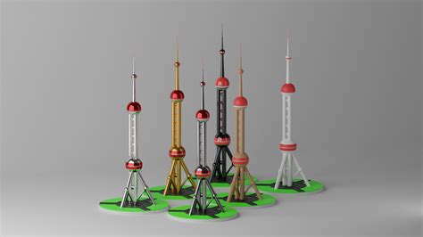 Shanghai Oriental Pearl Tv Tower Model Turbosquid 1729166