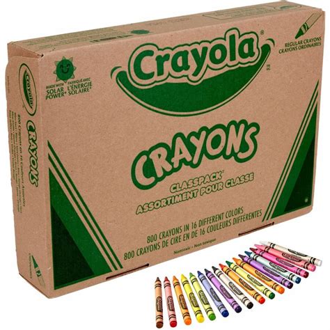 Cyo528016 Crayola 16 Color Classpack Crayons Black Blue Brown