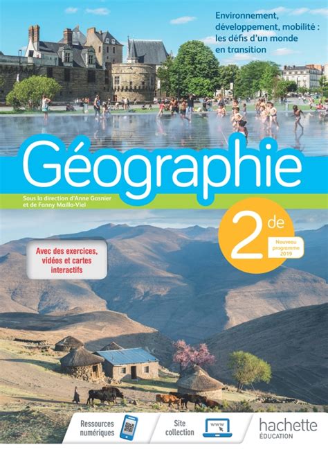 Géographie 2nde Livre élève Ed 2019 30 Grand Format Integra