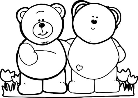 Best Bear Friends Coloring Page