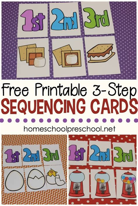 Free 3 Step Sequencing Cards For Preschoolers Free Homeschool Deals