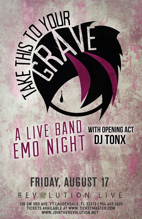 Take This To Your Grave A Live Band Emo Night Revolution Live