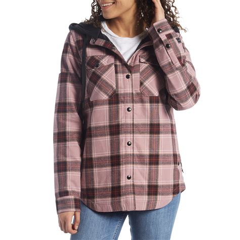 Sale Womens Hooded Flannel Jacket In Stock