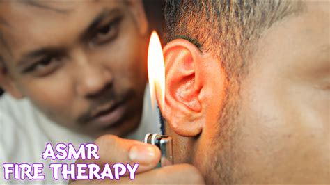 Ear Massage With Fire Head Massage With Lot Of Tingles Asmr Fire