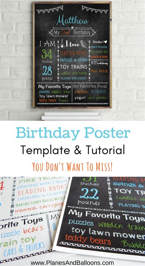 Birthday Poster Diy Ideas For All Mamas Out There If You Have Spare 20