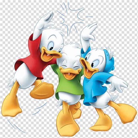 Three Animated White Ducks Illustration Huey Dewey And Louie Donald