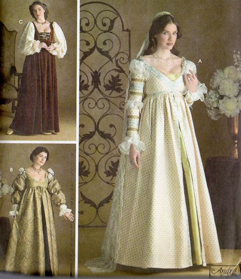 Simplicity Renaissance Costume Collection Pattern 3812 Misses