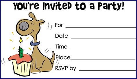 Dog Birthday Invitations Free Printable Birthday Invitation Templates