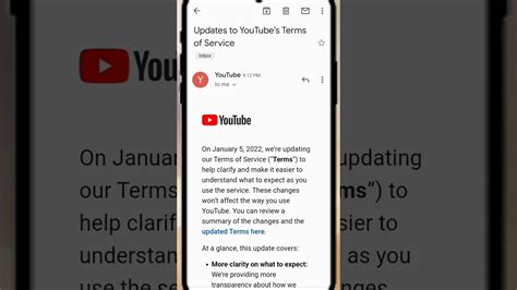 Youtube New Terms Of Service Update Newupdate Shorts Shortvideo