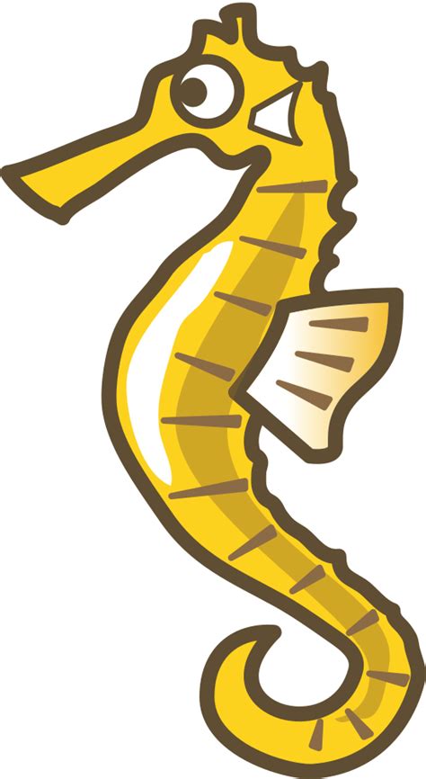 Onlinelabels Clip Art Seahorse 3