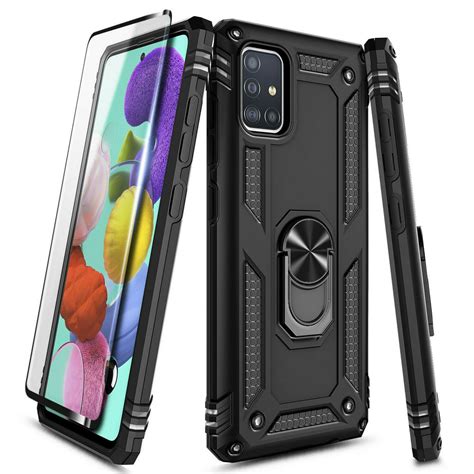 Samsung Galaxy A12 Phone Case With Tempered Glass Screen Protector
