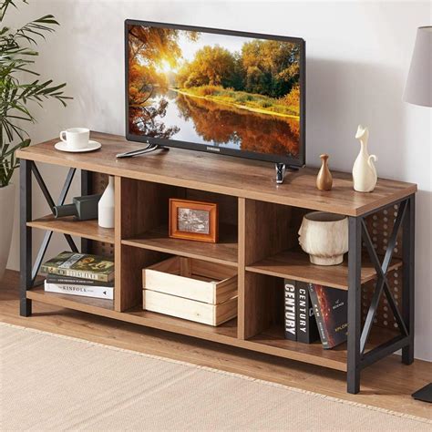 Buy Lvb Rustic Entertainment Center For 65 Inch Tv Industrial Wood And