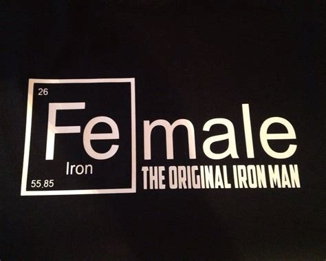 Female The Original Iron Man Periodic Table