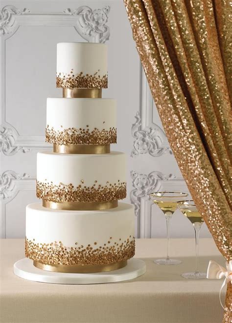 24 Fab Glittery And Sparkling Wedding Cake Ideas For 2016