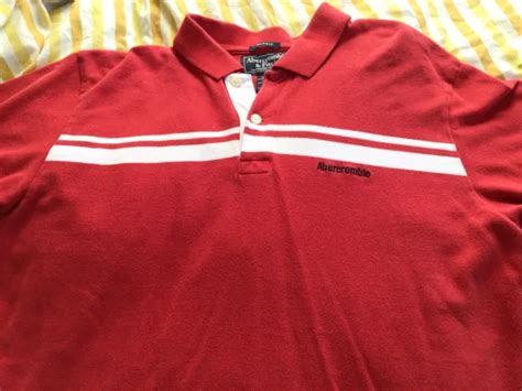 mens abercrombie and fitch vintage muscle xl short sleeve polo striped red shirt 28 75 picclick
